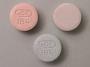 Pill GDC 184  Round is QC Antacid Extra Strength