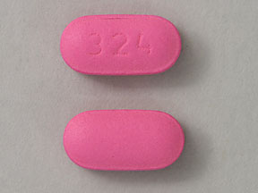 Pill 324 Pink Elliptical/Oval is QC Complete Allergy Medicine