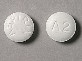 Pill ASPIRIN A2 White Round is Aspirin