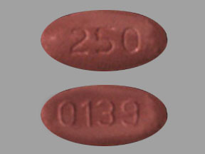 Pill 250 0139 Pink Oval is Levofloxacin