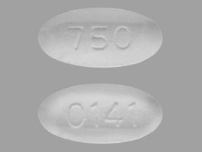 Pill 750 0141 White Oval is Levofloxacin