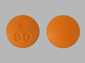 Pill S 90 Orange Round is Docusate Sodium and Sennosides