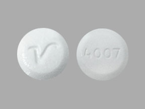 Pill V 4007 White Round is Lorazepam