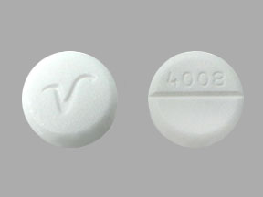 Pill V 4008 White Round is Lorazepam