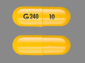 Pill G 240 10 Yellow Capsule/Oblong is Absorica