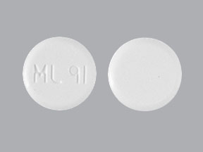 Pill ML 91 White Round is Pioglitazone Hydrochloride