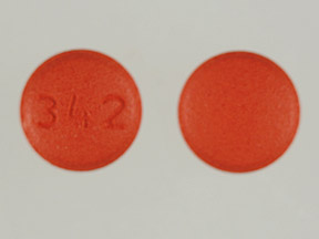 Pill 342 Red Round is Benazepril Hydrochloride