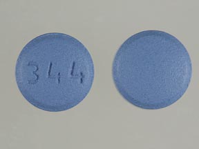 Pill 344 Blue Round is Benazepril Hydrochloride