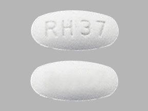 Pill RH37 White Oval is Fenofibrate