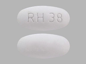 Pill RH 38 White Oval is Fenofibrate