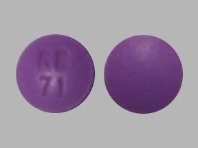 Pill RD 71 Purple Round is Morphine Sulfate Extended-Release