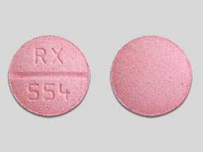 Pill RX 554 Red Round is Clorazepate Dipotassium