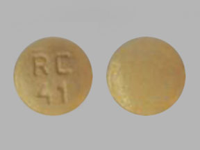 Pill RC41 Yellow Round is Pravastatin Sodium