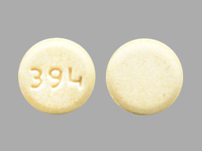 Pill 394 Yellow Round is Tetrabenazine