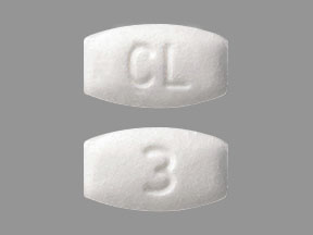 Pill CL 3 White Rectangle is Nitroglycerin (Sublingual)