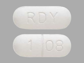 Pill RDY 108 White Capsule/Oblong is Naproxen Sodium