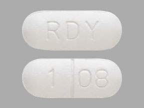 Pill RDY 108 White Capsule/Oblong is Naproxen Sodium