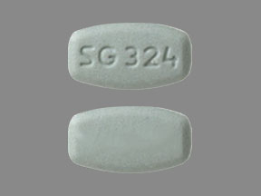 Pill SG 324 Green Rectangle is Aripiprazole