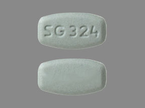 Pill SG 324 Green Rectangle is Aripiprazole