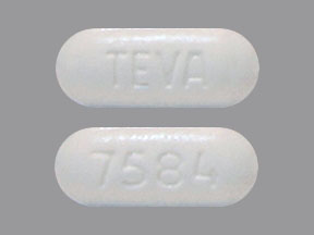 Pill Imprint TEVA 7584 (Ezetimibe and Simvastatin 10 mg / 10 mg)