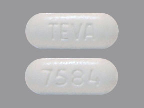 Pille TEVA 7584 ist Ezetimib und Simvastatin 10 mg / 10 mg