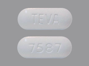 TEVA 7587 Pill White Capsule-shape Pill Identifier