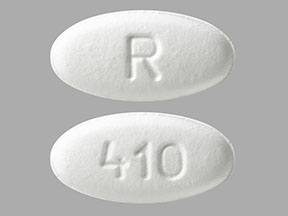 Pill R 410 White Oval is Amlodipine Besylate and Atorvastatin Calcium