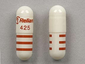 Pill Logo Reliant 425 White Capsule/Oblong is Rythmol SR