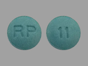 Pill RP 11 Blue Round is Dexmethylphenidate Hydrochloride