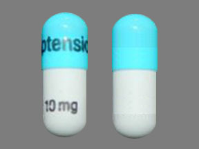 Pill Aptensio XR 10 mg Blue & White Capsule/Oblong is Aptensio XR
