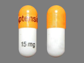 Pill Aptensio XR 15 mg Orange & White Capsule/Oblong is Aptensio XR