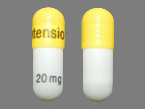 Pill Aptensio XR 20 mg Yellow & White Capsule/Oblong is Aptensio XR