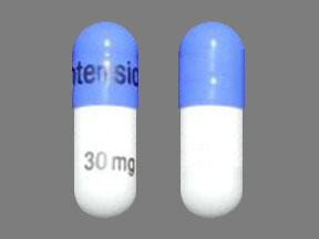 Pill Aptensio XR 30 mg Purple Capsule-shape is Aptensio XR