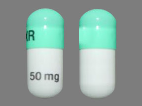 Pill Aptensio XR 50 mg Green & White Capsule/Oblong is Aptensio XR
