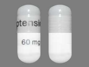 Pill Aptensio XR 60 mg Gray & White Capsule/Oblong is Aptensio XR