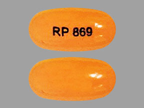 Pill RP 869 Orange Capsule-shape is Dronabinol