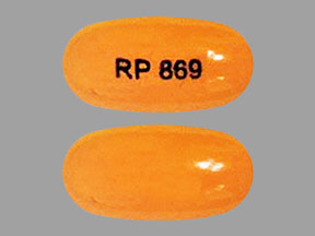 Pill RP 869 Orange Capsule/Oblong is Dronabinol