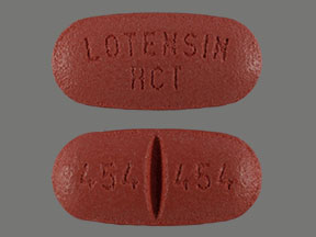Pill LOTENSIN HCT 454 454 Red Elliptical/Oval is Lotensin HCT