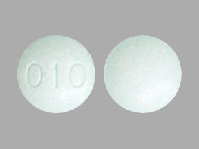 Pill 010 Green Round is Chlorthalidone