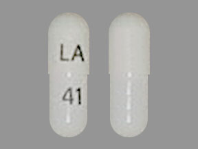 Pill LA 41 White Capsule/Oblong is Pregabalin