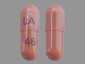 Pill LA 46 Orange Capsule/Oblong is Pregabalin