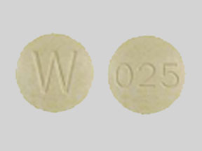 Pill Imprint W 025 (Westhroid 16.25 mg (¼ grain))