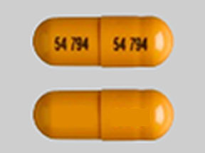 Pill 54 794 54 794 Orange Capsule/Oblong is Ramipril