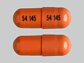 Pill 54 145 54 145 Red Capsule/Oblong is Ramipril