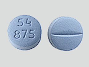 Pill 54 875 Blue Round is Levetiracetam