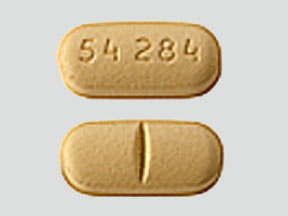 Pill 54 284 Yellow Capsule/Oblong is Levetiracetam