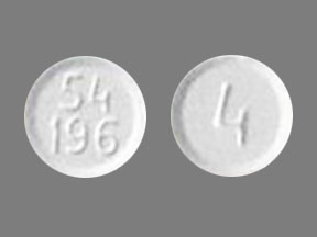 Hydromorphone hydrochloride 4 mg 54 196 4