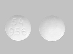 Pill 54 956 White Round is Oxymorphone Hydrochloride