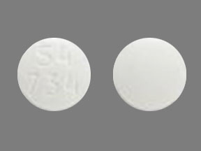 Pill 54 734 White Round is Disulfiram