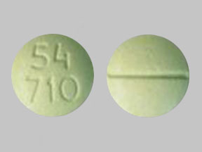 Pill 54 710 Green Round is Roxicodone